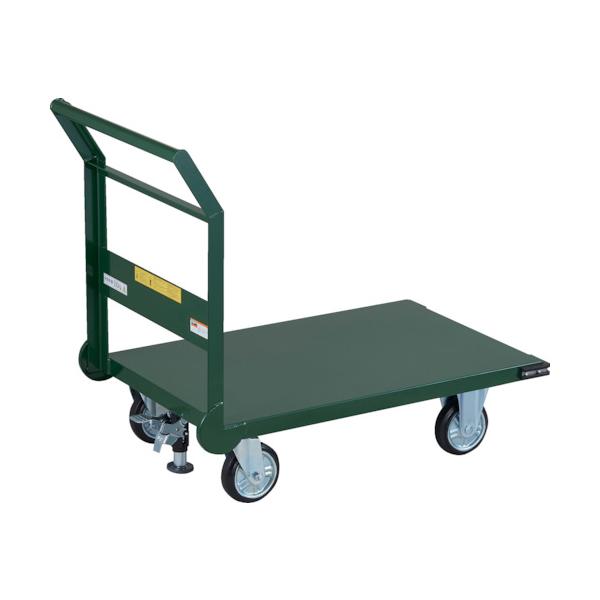 トラスコ中山 TRUSCO オレンジブック 鋼鉄製運搬車 ハンドル側自在車輪 900X600 Φ150プレス車 Lストッパー付 SH-2CS 256-5607