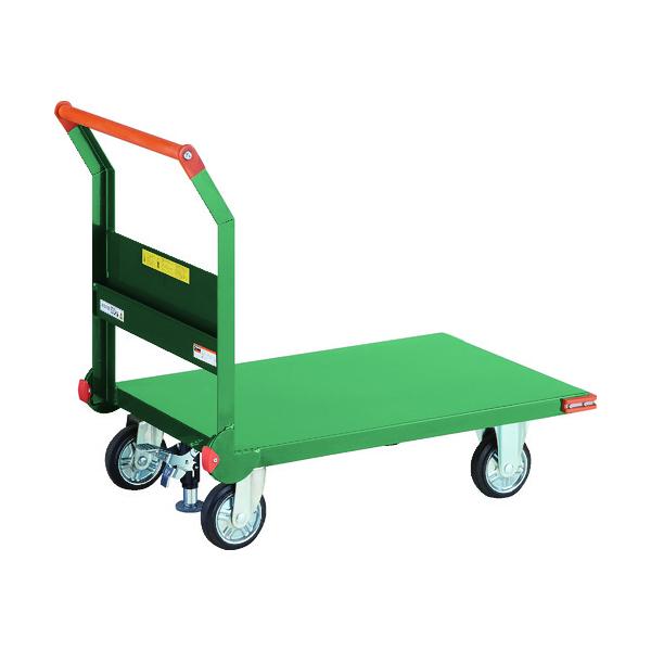 トラスコ中山 TRUSCO オレンジブック 鋼鉄製運搬車 800X450 ハンドル側自在車 Lストッパー付 SH-3RSS 856-4155