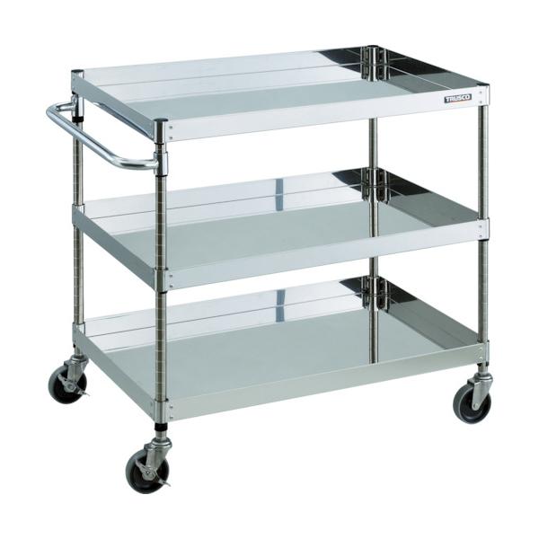 トラスコ TRUSCO ステンレスワゴン クリーンフェニックスワゴン304 W900×D600×H880 3段 SUS CPE3-993SC 488-1168