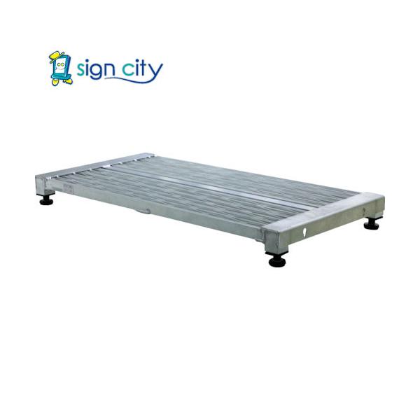 トラスコ TRUSCO 低床式アルミ製ステップ グレーチング仕様 900X600XH90〜120 TFSG-0960AL 257-4563