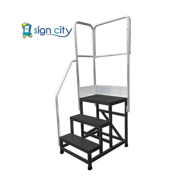 ＴＲＵＳＣＯ　踏台　２段本体　階段片手すり　　TSF-256TE16　798-7218 TRUSCO トラスコ中山 踏台 2段本体 階段片手すり [TSF-256TE16] TSF256TE16 販売単位：1 送料無料