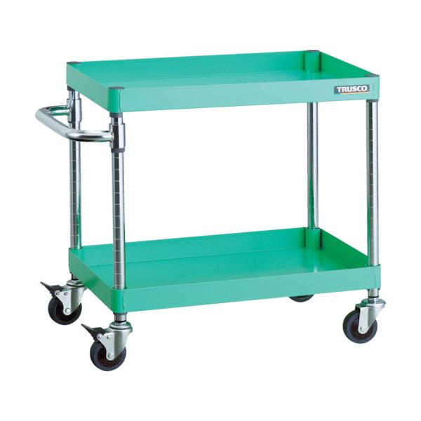 トラスコ TRUSCO ツールワゴン フェニックスワゴン 省音 600X400XH600 2段 ヤンググリーン PEW-662C-YG 488-2466