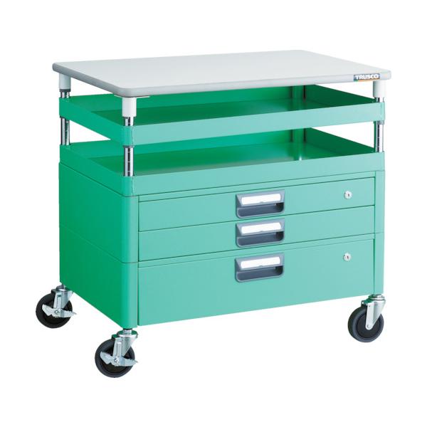 トラスコ TRUSCO ツールワゴン フェニックスワゴン 抗菌 省音 750X500XH740 引出 天板 YG PEW-772VXT-YG 488-3497 48,926円