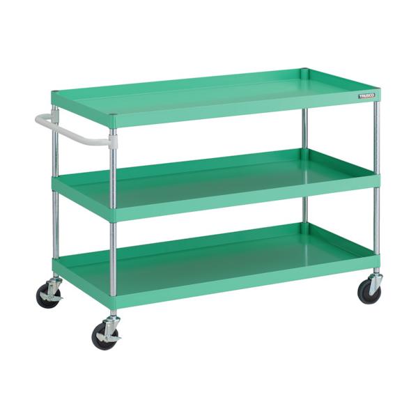 トラスコ TRUSCO ツールワゴン フェニックスワゴン 抗ウィルスハンドル省音1200X600XH880 3段YG PEW-9123A-YG 257-9668