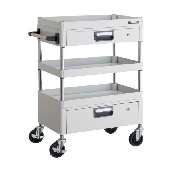 トラスコ フェニックスワゴン 600X400XH880 BT-50 YG色 PEW-TL962A-YG TRUSCO ツールワゴン フェニックスワゴン 省音 600X400XH880 2段 天