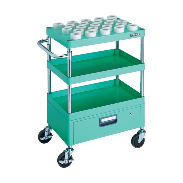 トラスコ TRUSCO ツールワゴン フェニックスワゴン 600X400 1段引出付 HSK40A YG PEW-TL962FV-YG 114-8333