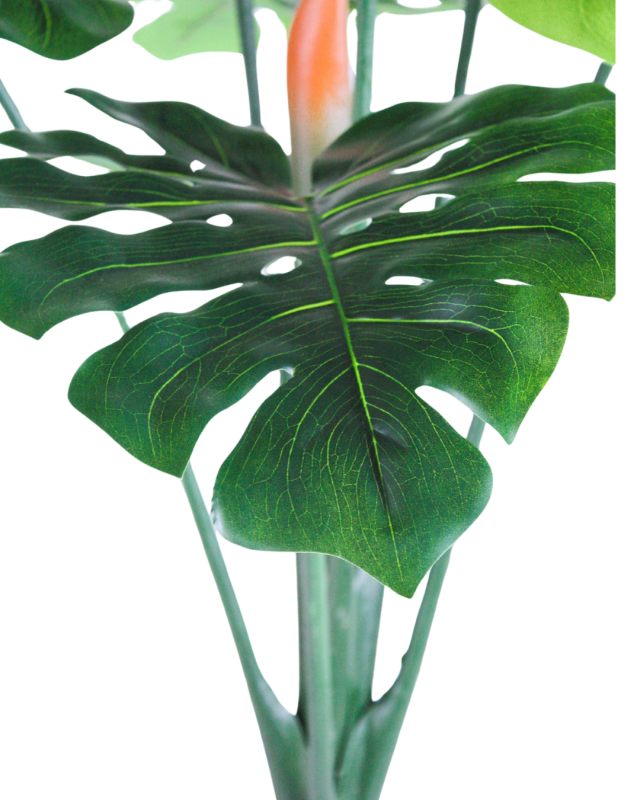 花緑の楽園 人工観葉植物　光触媒品　モンステラ太軸受け皿付き光触媒品 　日本製 職人手作り_8