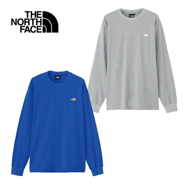 【正規品/即日発送】THE NORTH FACE ザ・ノース・フェイス ロングスリーブヌプシコットンティー メンズ ミックスグレー TNFブルー NT32443