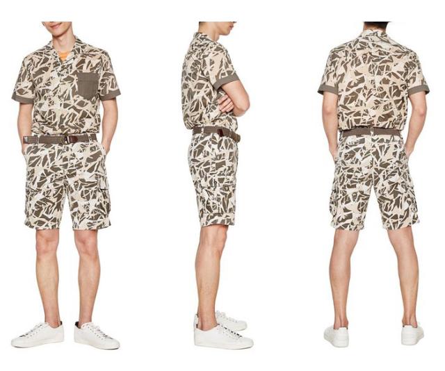 【大きいサイズ】【メンズ】DESIGUAL(デシグアル) 総柄プリントハーフパンツ 18smpw10_2