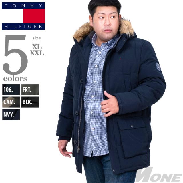 大きいサイズ メンズ   トミーヒルフィガー 中綿入り ロング コート ジャケット フード付き LONG FUR JACKE USA直輸入 159ap468
