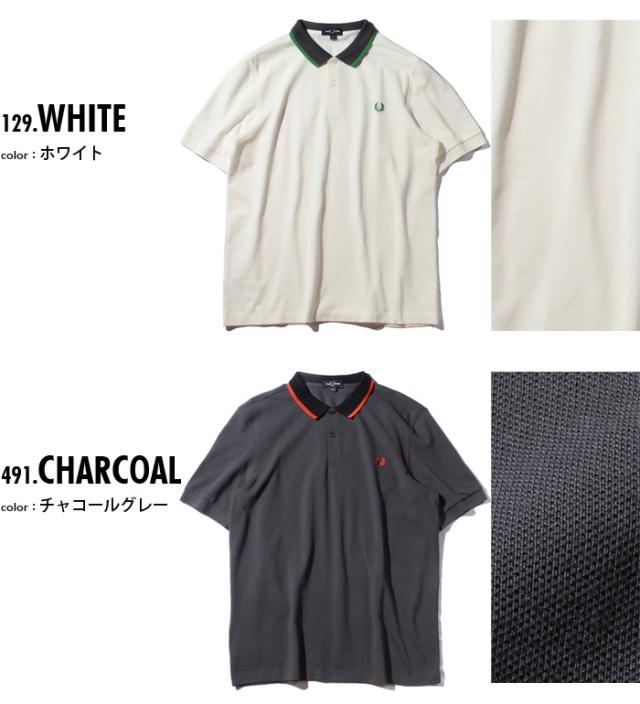 大きいサイズ メンズ FRED PERRY フレッドペリー ロゴ刺繍 鹿の子 半袖