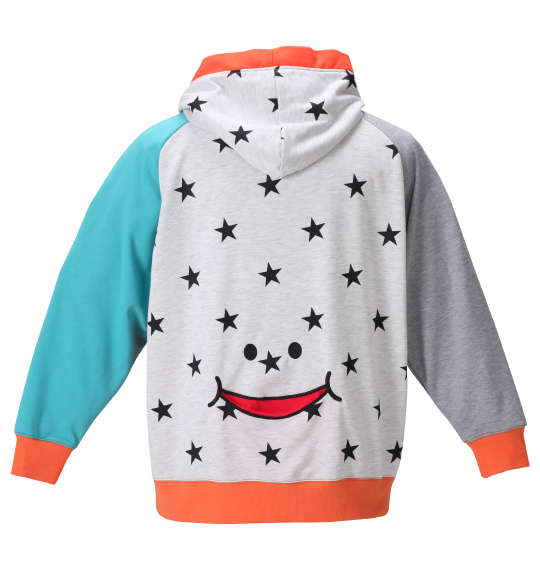 大きいサイズ メンズ UP!SMILE クレイジー 切替 パーカー オレンジ × カモ 1278-0382-2 3L 4L 5L 6L_1