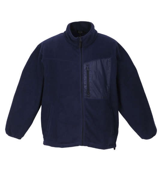 大きいサイズ メンズ EL.FO フリース ブルゾン ネイビー 1273-1396-1 2L 3L 4L 5L 6L 8Lの通販は
