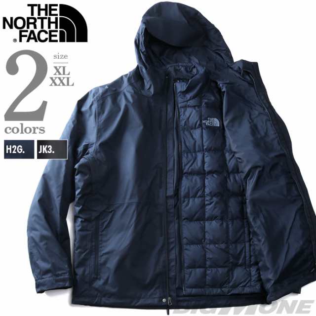 大きいサイズ メンズ THE NORTH FACE ノースフェイス 3WAY ダウンライナー付 フーデッド ブルゾン マウンテンパーカー ALTIER DOWN TRICL