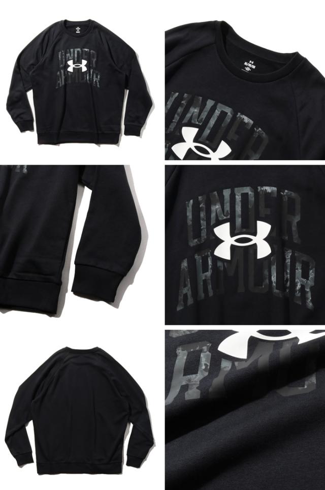 大きいサイズ メンズ UNDER ARMOUR アンダーアーマー クルーネック フリース トレーナー RIVAL FLEECE WORDMARK DYE CREW USA直輸入 1373703-001_2