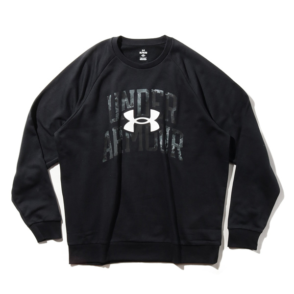 大きいサイズ メンズ UNDER ARMOUR アンダーアーマー クルーネック フリース トレーナー RIVAL FLEECE WORDMARK DYE CREW USA直輸入 1373703-001_3