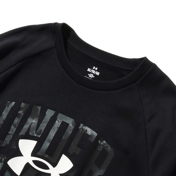 大きいサイズ メンズ UNDER ARMOUR アンダーアーマー クルーネック フリース トレーナー RIVAL FLEECE WORDMARK DYE CREW USA直輸入 1373703-001_4