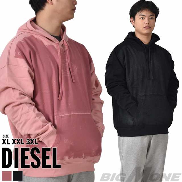 大きいサイズ メンズ DIESEL ディーゼル プルオーバー パーカー