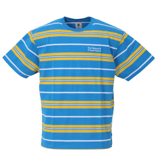 大きいサイズ メンズ ELEMENT BIG BORDER 半袖 Tシャツ ブルー 1278-3552-1 3L 4L 5L 6Lの通販は