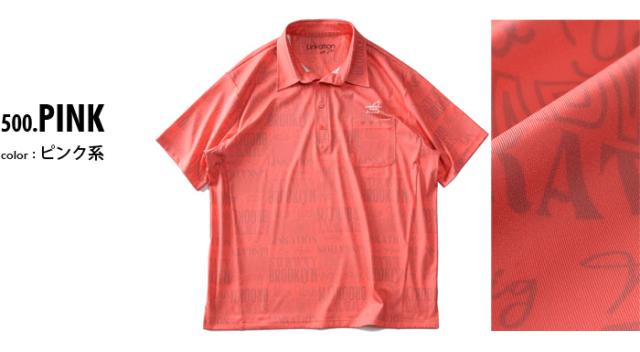 大きいサイズ メンズ LINKATION Plus リンケーションプラス 総柄 半袖 ゴルフ ポロシャツ 吸汗速乾 ゴルフウェア アスレジャー スポーツウェア la-pr230225の通販は