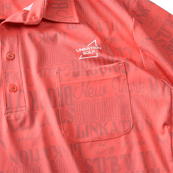 大きいサイズ メンズ LINKATION Plus リンケーションプラス 総柄 半袖 ゴルフ ポロシャツ 吸汗速乾 ゴルフウェア アスレジャー スポーツウェア la-pr230225の通販は