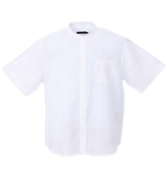 大きいサイズ メンズ Mc.S.P バンドカラー 半袖 シャツ ホワイト 1277-3281-1 3L 4L 5L 6Lの通販は