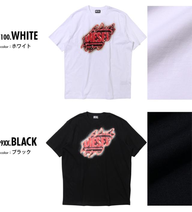大きいサイズ メンズ DIESEL ディーゼル プリント 半袖 Tシャツ 直輸入品 a09754-0aaxj_1