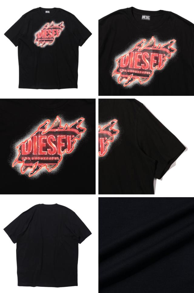 大きいサイズ メンズ DIESEL ディーゼル プリント 半袖 Tシャツ 直輸入品 a09754-0aaxj_2