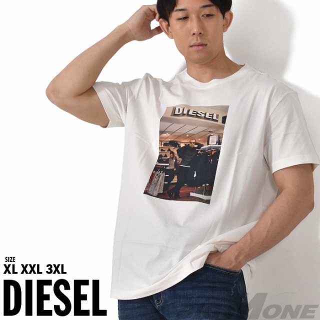DIESEL ディーゼル 半袖Tシャツ XXL ブラック 大きいサイズ - Tシャツ