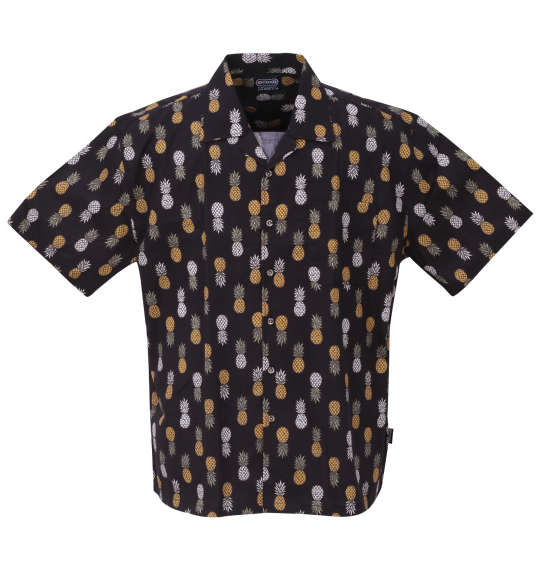 大きいサイズ メンズ OUTDOOR PRODUCTS ブロードプリント 半袖 オープンカラー シャツ ブラック 1257-3224-2 3L 4L 5L 6L 7L 8Lの通販は 5,891円