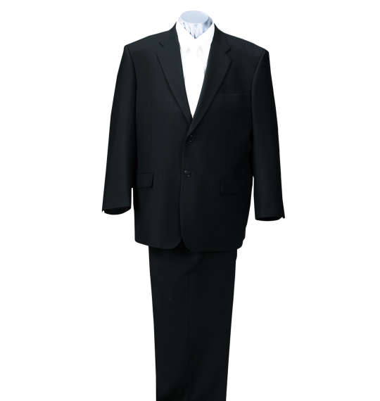 大きいサイズ メンズ MANCHES シングル 2ツ釦 礼服 ブラック 1272-3303-1 3L 4L 5L 6L 7L 8L スーツ・フォーマル
