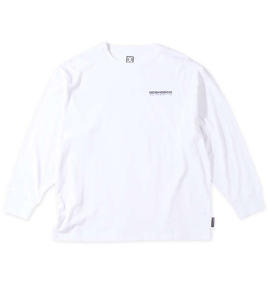 大きいサイズ メンズ DCSHOES 23AUTHENTIC OBLIQUE LOGO 長袖 Tシャツ ホワイト 1278-3630-1 3L 4L 5L 6L