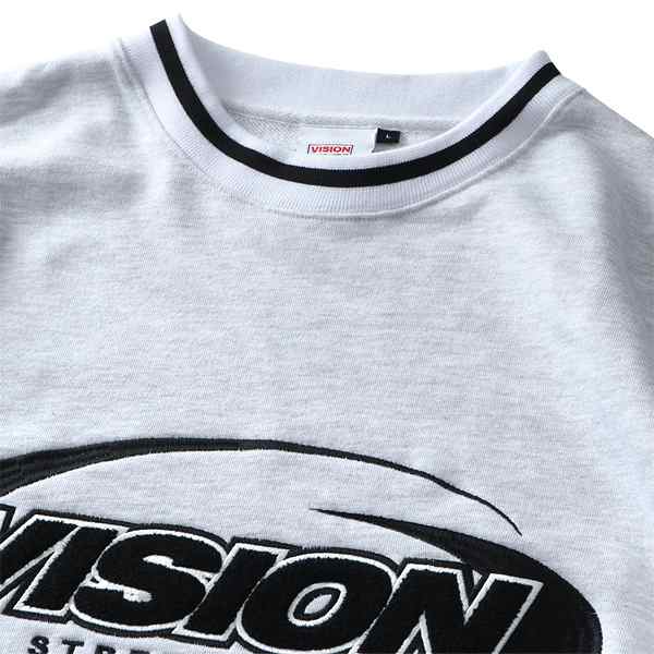 大きいサイズ メンズ VISION STREET WEAR リブライン トレーナー