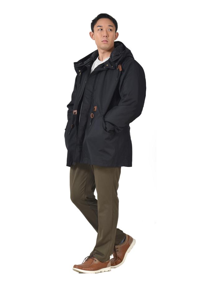 大きいサイズ メンズ DREAM MASTER ライナー付 中綿 モッズ コート 撥