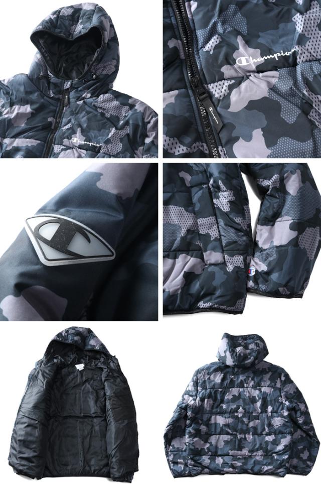 大きいサイズ メンズ Champion チャンピオン 迷彩柄 フルジップ