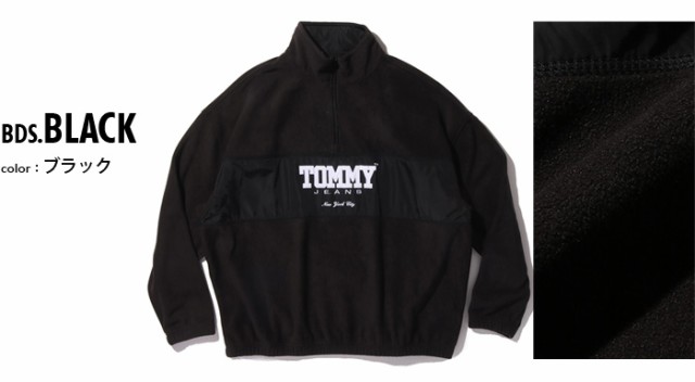 大きいサイズ メンズ TOMMY JEANS トミージーンズ ハーフジップ