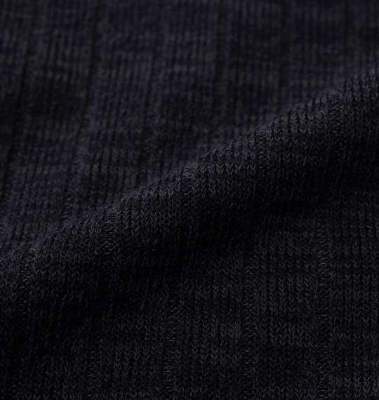 大きいサイズ メンズ launching pad 針抜き ストライプ 半袖 フルジップ パーカー + 半袖 Tシャツ ブラック杢 × ホワイト 1258-4252-2 3L 4L 5L 6L_2