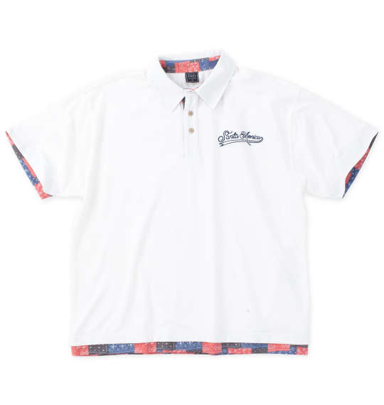 大きいサイズ メンズ SHELTY 鹿の子 バンダナ柄 フェイクレイヤード 半袖 ポロシャツ オフホワイト 1268-4232-1 3L 4L 5L 6L 8L 4,803円