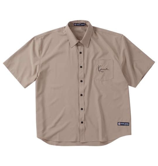 大きいサイズ メンズ KARL KANI ツイル 半袖 シャツ ベージュ 1277-4230-3 3L 4L 5L 6L 8L