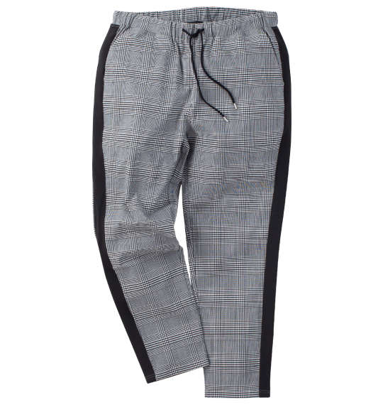 大きいサイズ メンズ in the attic サイドライン チェック パンツ ブラック系 1254-4220-2 3L 4L 5L 6Lの通販は