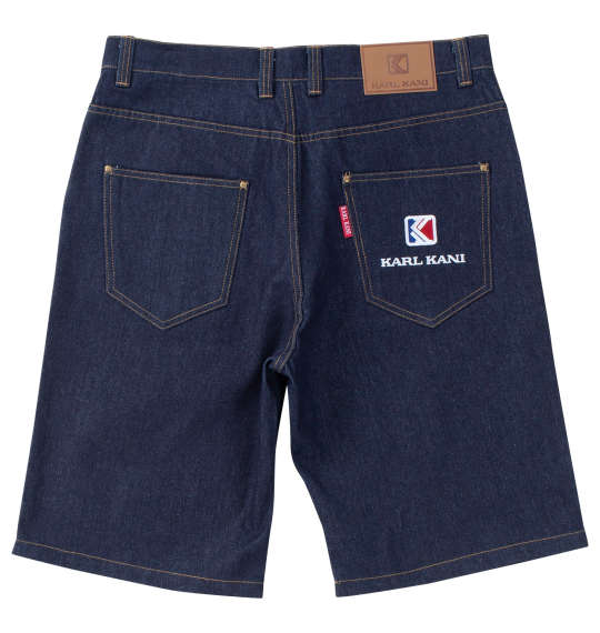 Karl Kani グラフィックデニムパンツ 34 ウエスト87㎝ 大きいサイズ メンズ KARL KANI デニム ハーフパンツ インディゴ
