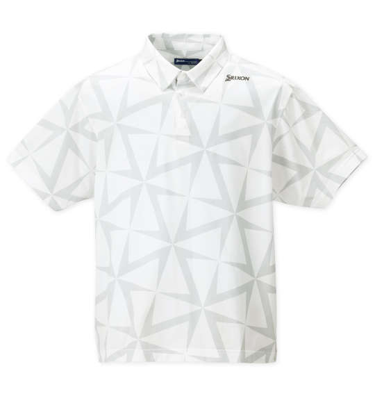 大きいサイズ メンズ SRIXON 松山プロ共同開発 ウインドミルプリント 半袖 シャツ ホワイト 1278-4245-1 3L 4L 5L 6Lの通販は