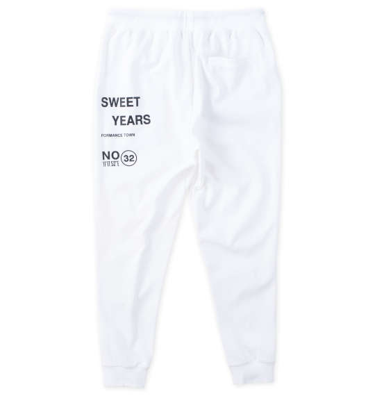 大きいサイズ メンズ SY32 by SWEET YEARS ニューロゴ スウェット パンツ ホワイト 1274-4255-1 3L 4L 5L 6L_1