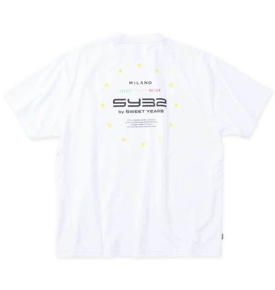 大きいサイズ メンズ SY32 by SWEET YEARS バックサークルスターロゴ 半袖 Tシャツ ホワイト 1278-4291-1 3L 4L 5L 6Lの通販は