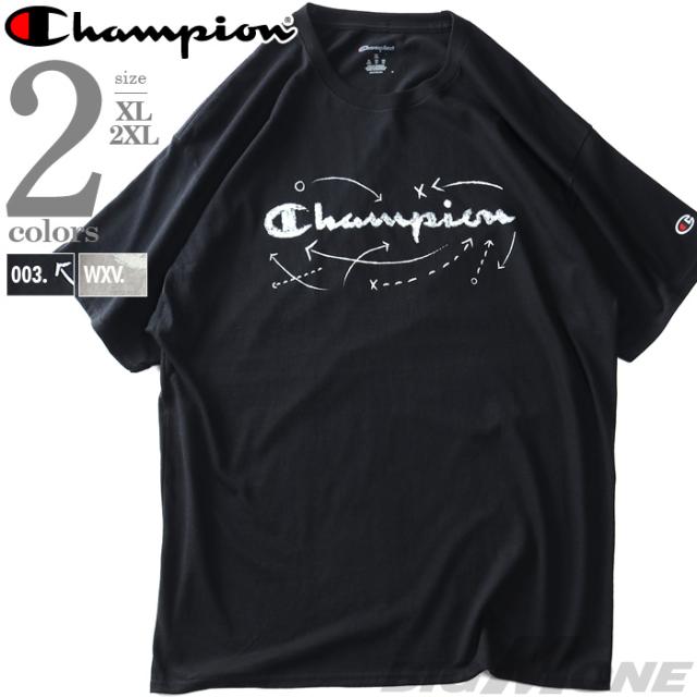 大きいサイズ メンズ Champion チャンピオン プリント 半袖 Tシャツ USA直輸入 gt23h-586qxbの通販は