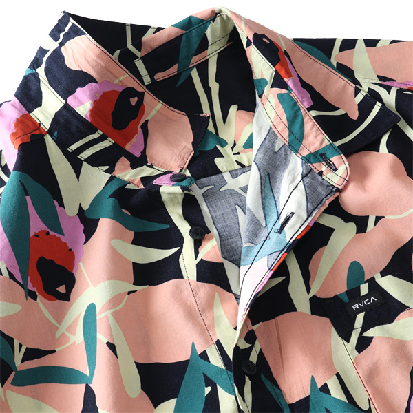 大きいサイズ メンズ RVCA ルーカ 半袖 花柄 シャツ BAMBOO FLORAL USA
