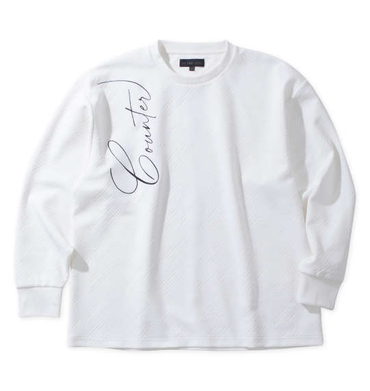 大きいサイズ メンズ in the attic ジャガード刺繍 長袖 Tシャツ ホワイト 1258-4370-1 3L 4L 5L 6L 7,920円