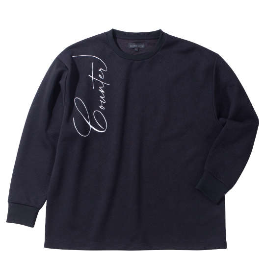 大きいサイズ メンズ in the attic ジャガード刺繍 長袖 Tシャツ ブラック 1258-4370-2 3L 4L 5L 6Lの通販は 7,920円