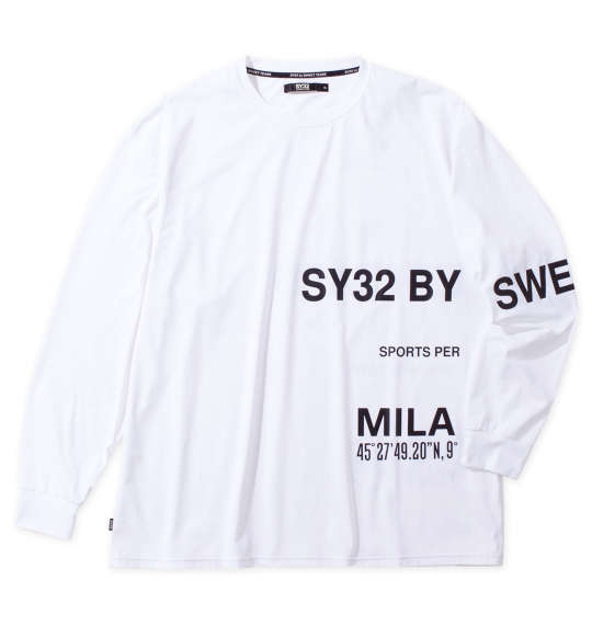 大きいサイズ メンズ SY32 by SWEET YEARS セパレートグラフィック 長袖 Tシャツ ホワイト 1278-4392-1 3L 4L 5L 6Lの通販は