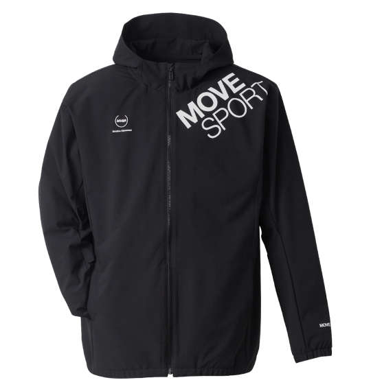 大きいサイズ メンズ MOVESPORT AIRY TRANSFER TOUGH フルジップ フーディー ブラック 1273-4370-2 3L 4L 5L 6L